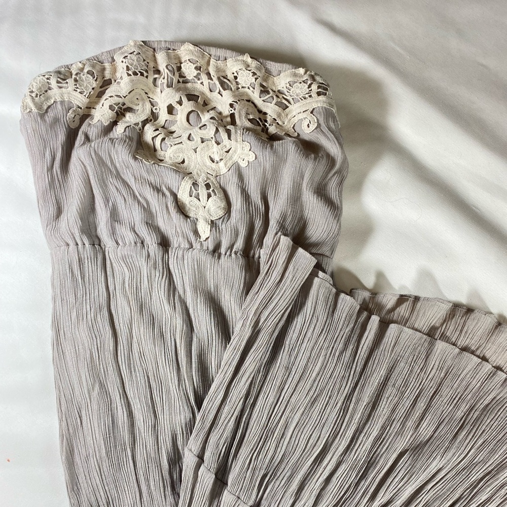 Vintage free people LC dress M with lace strapless beachy